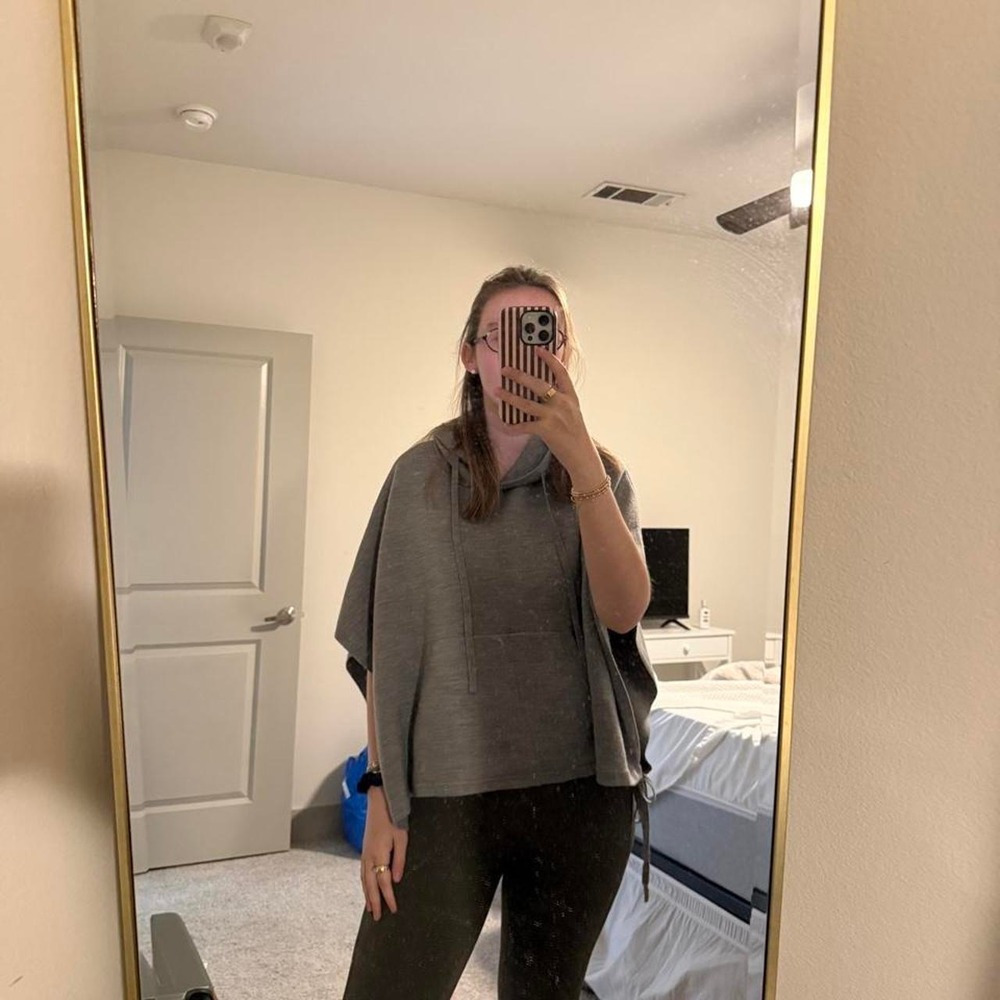Gray Lululemon Poncho with Hoodie